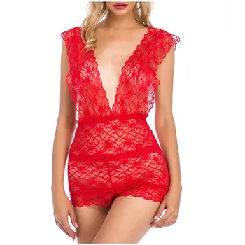 

Women Clothes Healthy Women Sleepwear Sleevless Lace Home Dress Sexy Nightgown Fashion Female Nightdress + Thong Ladies Homewear