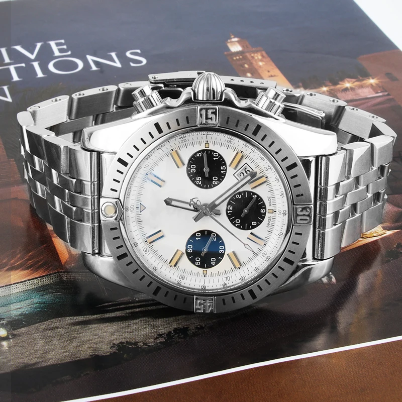 22 мм, 24 мм, нержавеющая сталь, ремешки для часов Breitling, фирменный ремешок для океанских часов, Браслет 18 мм, 20 мм, серебристый, золотой, черный