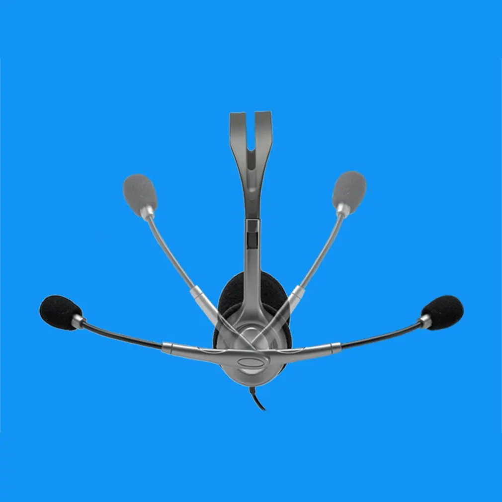 H111 Office Stereo Headset With Microphone 3 5mm Wired Noise Cancelling Headphone Mic Gaming Headset