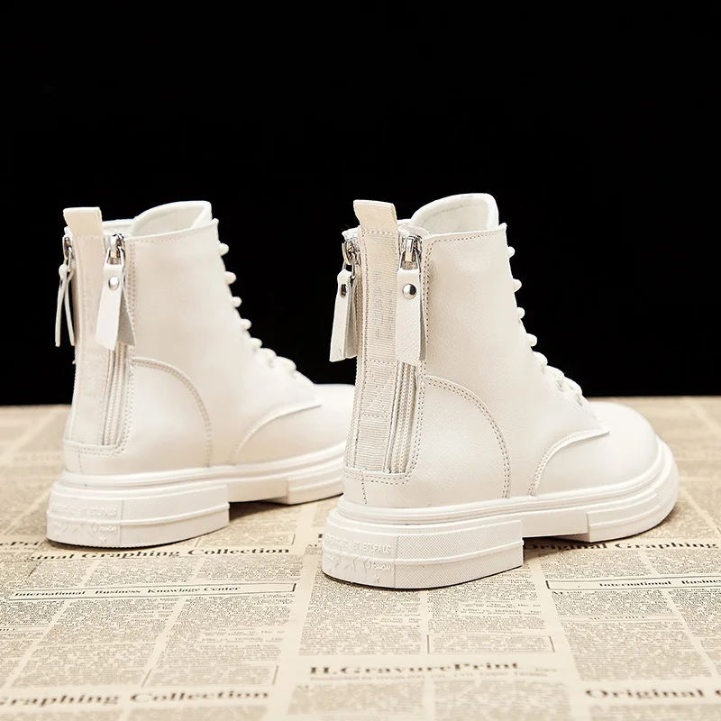 

Plus velvet Martin boots women 2021 winter new all-match British short boots women street warm cotton boots 8610