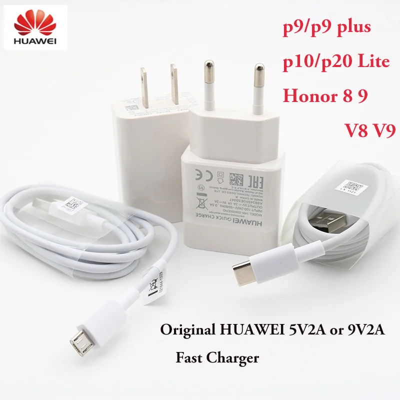 Оригинальный huawei быстрое зарядное устройство Быстрая Зарядка адаптер usb type c Micro