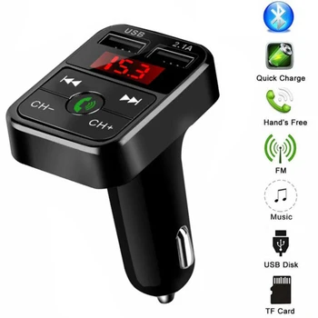 

Radio Car FM Transmitter 1pc Auto Bluetooth MP3 player 2.1A Accessories