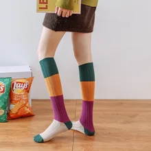 Повседневное до середины икры женские хлопчатобумажные носки, впитывающие влагу Цвет одинаковая Милая в студенческом стиле носки в японском стиле для взрослых, аксессуары