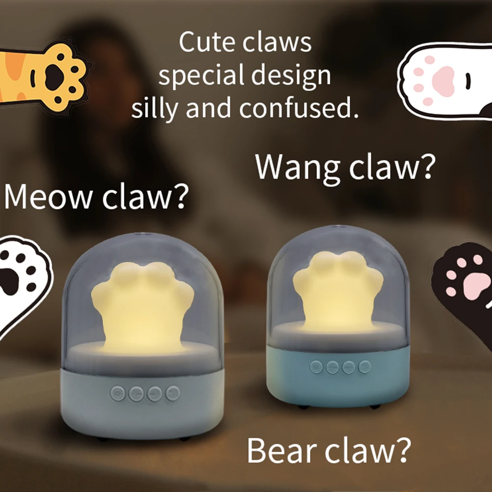Creative Cat Paw Night Light Speaker Atmosphere Compatible with Bluetooth 5.0 Cute Dimensional Surround Audio | Лампы и освещение