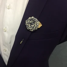 Мужчины женщины сплав лацкан булавка брошь бижутерия свадьба клуб вечерние костюм рубашка куртка пальто плед полосатый броши в форме цветка розы корсаж