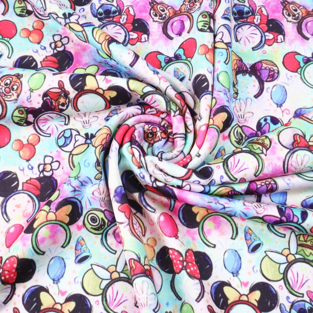 

David accessories 50*145cm Animal 4 ways stretch knit fabric for Tissue Kids Bedding textile for Sewing Tilda Doll,c7810