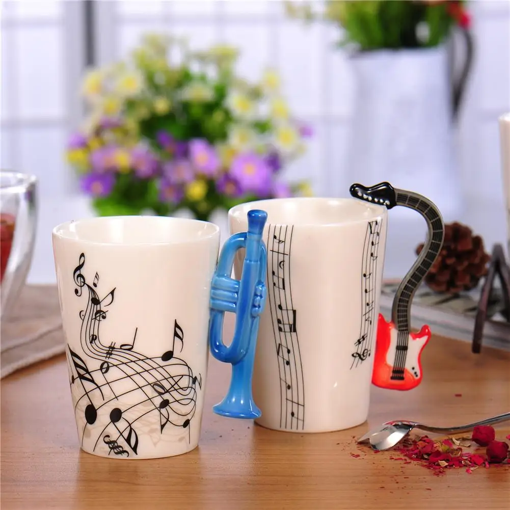 Керамическая чашка для гитары оригинальная музыкальная кружка молока сока