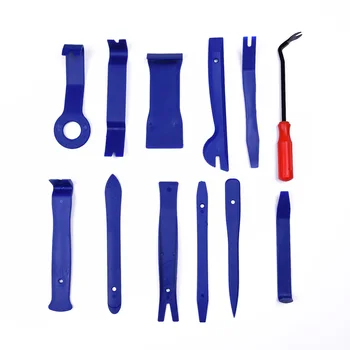 

12pcs/Set Car Door Clip Panel Trim Dash Radio Audio Removal Pry Tools Kit Blue