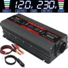 1500W/2000W/2600W inversor de potencia de onda sinusoidal modificada pantalla LCD DC 12V a AC 220V Solar 2 USB transformador del coche de convertir la UE hembra ► Foto 1/6