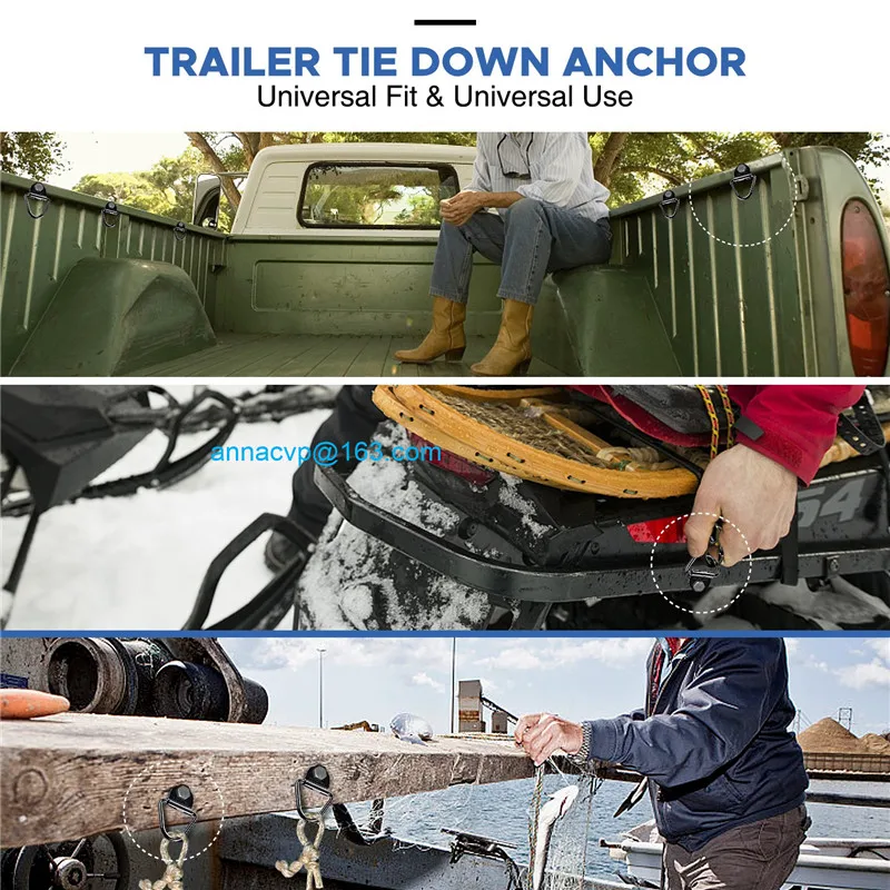 V ring cargo tie down anchor for truch bed trailer pickup (10)