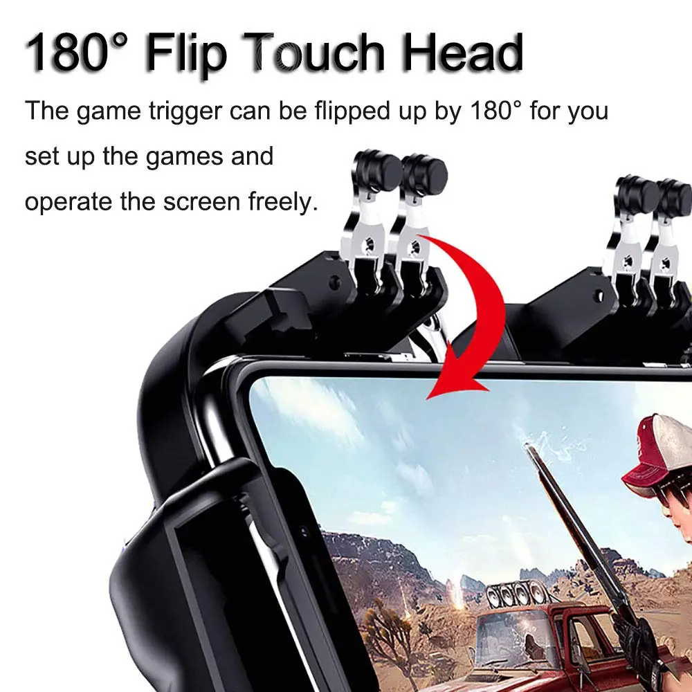  PUBG Mobile Controller Bundle with 1 Screen Joystick e-Times 4 Triggers with L1 L2 Touch Screen Joy
