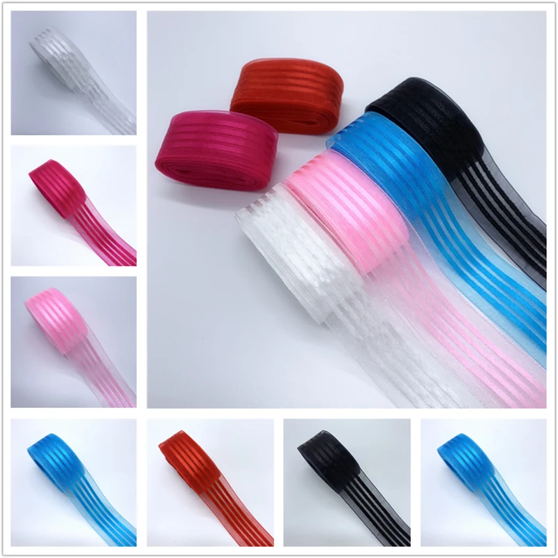 

5Yards 25mm Christmas Ribbon Organza Ribbon Bow For Wedding Christmas Decoration Handmade DIY Wrapping Crafts