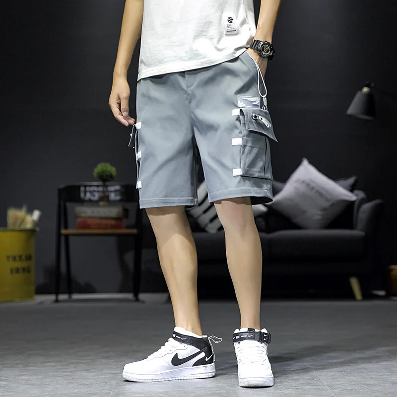 

2109 Summer New Style Japanese-style Interior Large Size Deconstructable Pocket Workwear Shorts M-5x Hk19