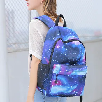 

Multicolor Backpack Star Universe Space Printing Backpacks for Teenager 2019 Men Women Starry Sky Print School Bag