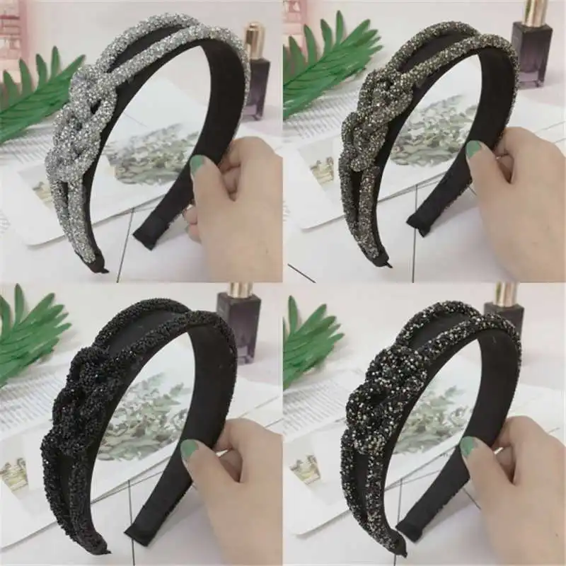 

Knot Twist Headband Hairband Tie Band Accessories Hoop Women's Hair Crystal Wide