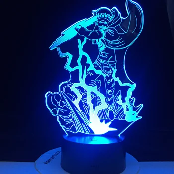 

Trafalgar D. Water Law Figure ONE PIECE Led 3d Night Light Lamp Japanese Anime Nightlight for Child Bedroom Decor Lamp Bedside