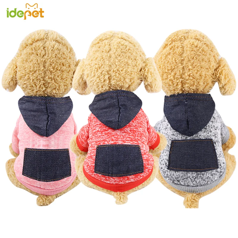 

Denim Pocket Pet Clothes for Small Medium Dogs Puppy Hoodies Cat Coat Dog Jacket Cat Outfits Bulldog Pug Hoodies Dog Clothes35