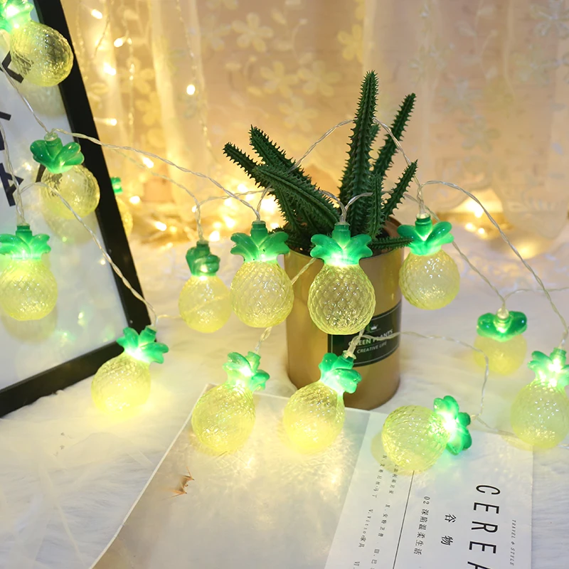 Cute String Lights Twinkly Warm Light Pineapple Garland For Photo LED Chain Outdoor Lighting Hanukkah Decoration Holiday Party Cute String Lights Twinkly Warm Light Pineapple Garland For Photo LED Chain Outdoor Lighting Hanukkah Decoration Holiday Party