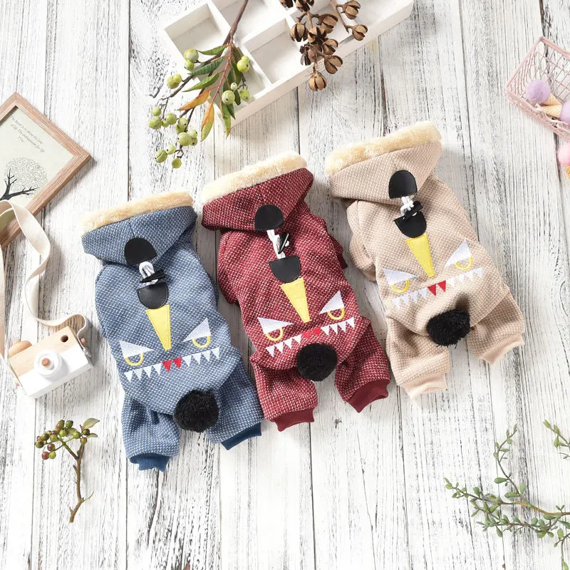 

2019 Autumn and Winter Dog Clothes Thickened Four-legged Cotton Padded Jumpsuits for Dogs Mutli Colors S-xxl Sizes Pet Clothing