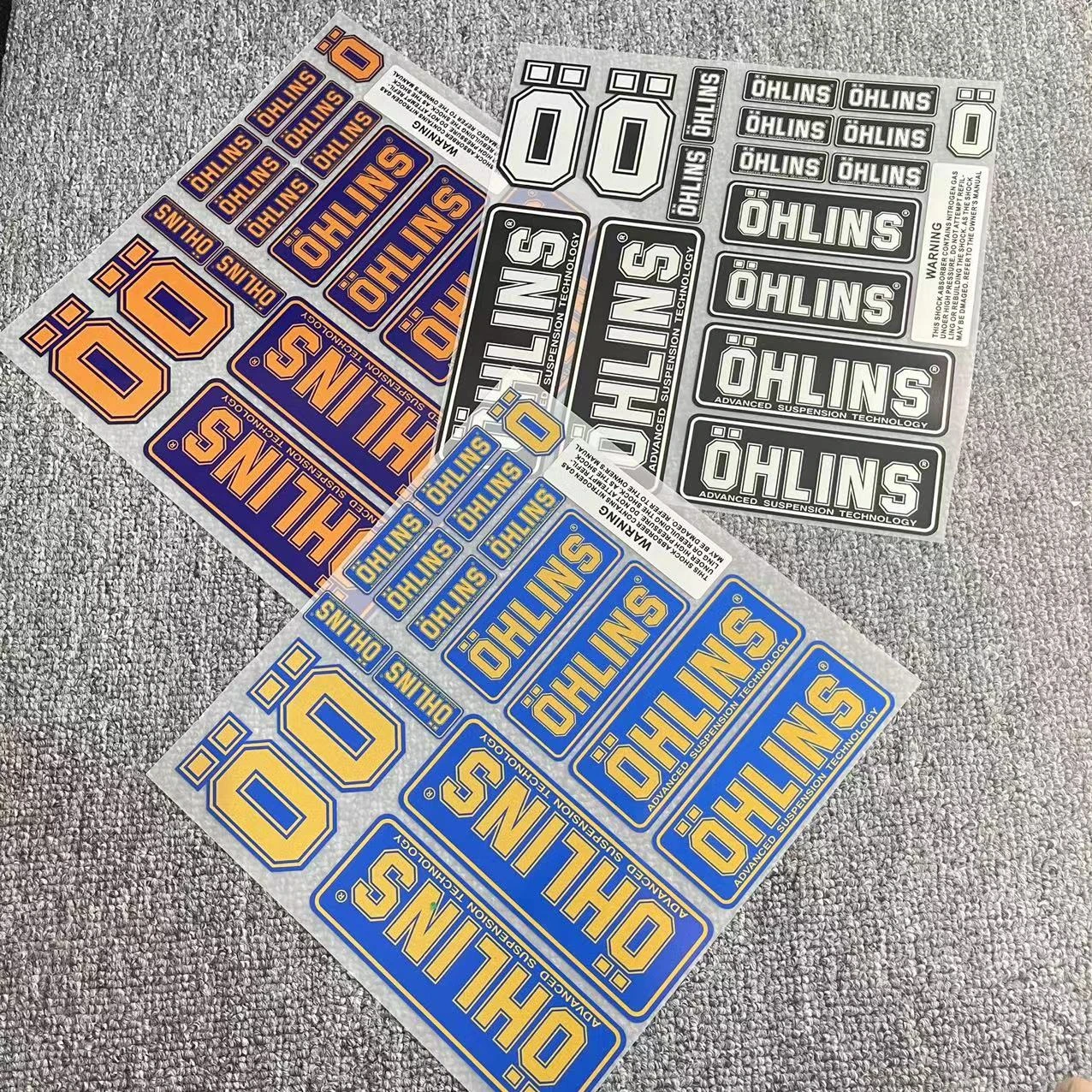 Ohlins Motorcycle Decal Decoration Logo Accessories High Reflective Suspension Shock Absorption Modified Moto Waterproof Sticker Decals Stickers Aliexpress