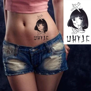 

Temporary Tattoos Sticker Water Transfer Fake Tattoo Sticker Man Women Girl Anime Heroine Design Body Art Tatto Arm Chest Tatoo