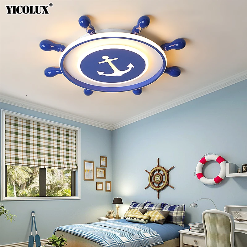 Sea Roulutte LED Ceiling Light For Baby Study Room Bedroom Luminarias Para Teto Lamp Indoor Home Lighting New Fixture Avize | Лампы и