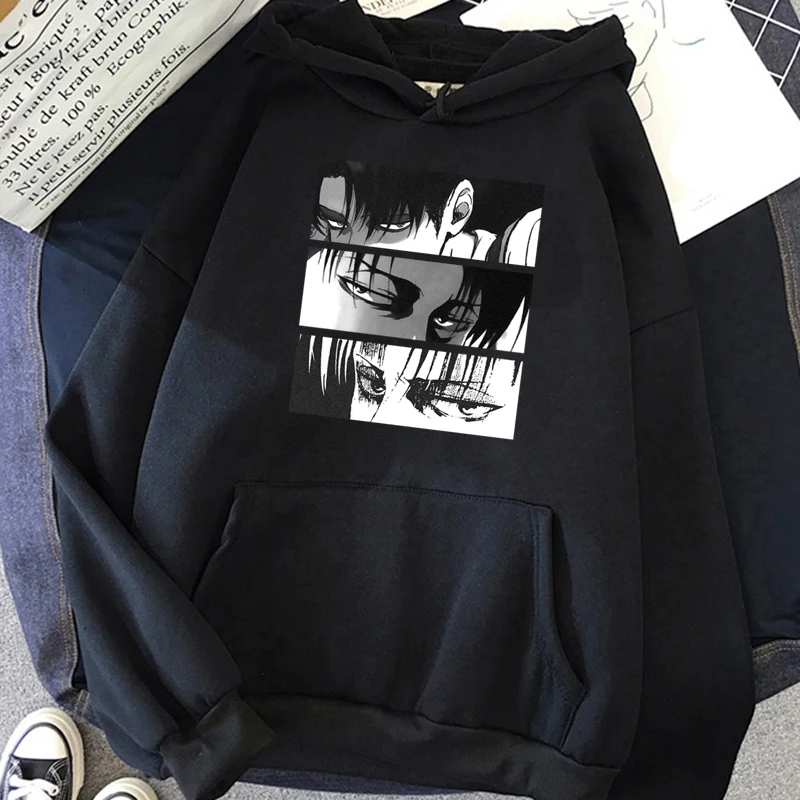 

Japanese Anime Attack on Titan Hoodies Men Kawaii Cartoon Shingeki No Kyojin Graphic Streetwear Titans Attack Sweatshirts Male