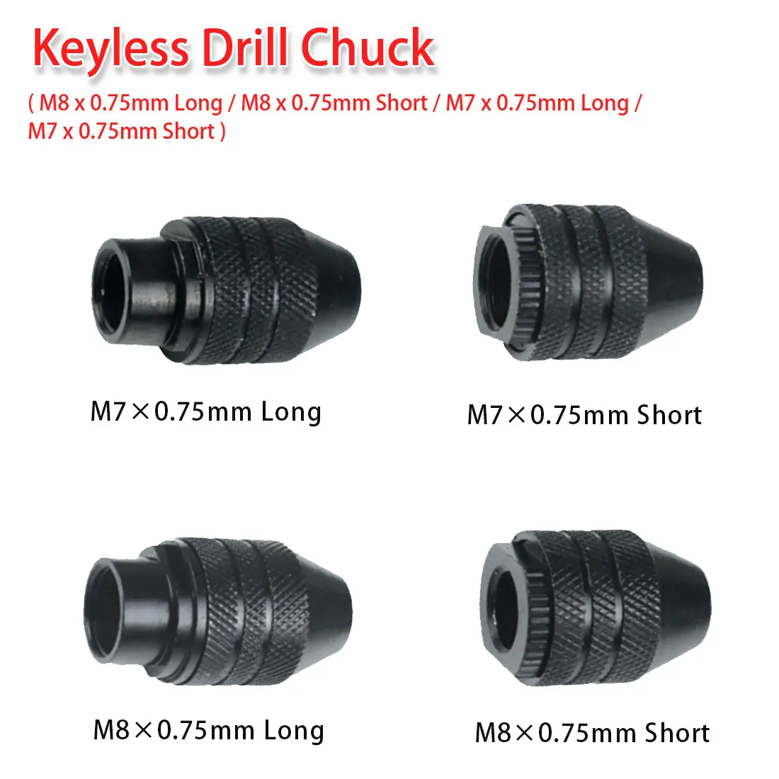 M8x0.75mm Multi Chuck Keyless Präzisionswerkzeuge 0.3-3.2MM Quick ChanYRDE 