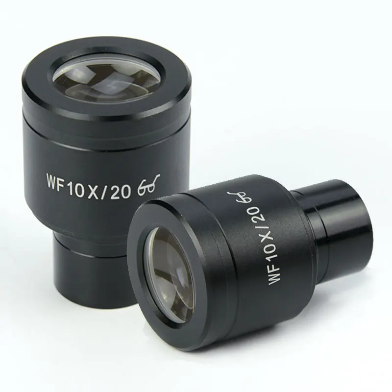 

1 Pair WF10X/20mm Microscope Wide Angle Eyepiece High Quality Optical Lens With Mounting Size 23.2mm