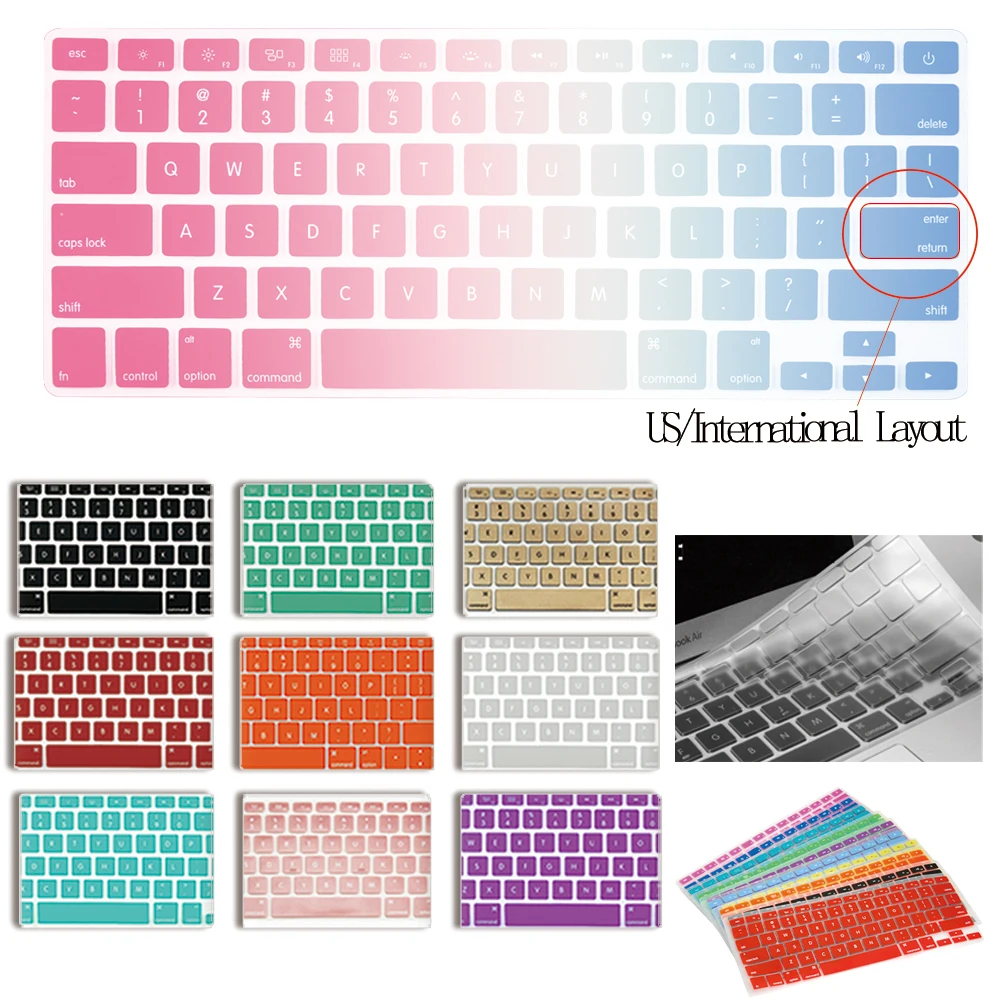 

Laptop Multicolor Silicone Keyboard Cover for Apple Macbook Pro 13" A2251 A2289 2020/Pro 13" A2338 (M1) 2020/Pro 16" A2141