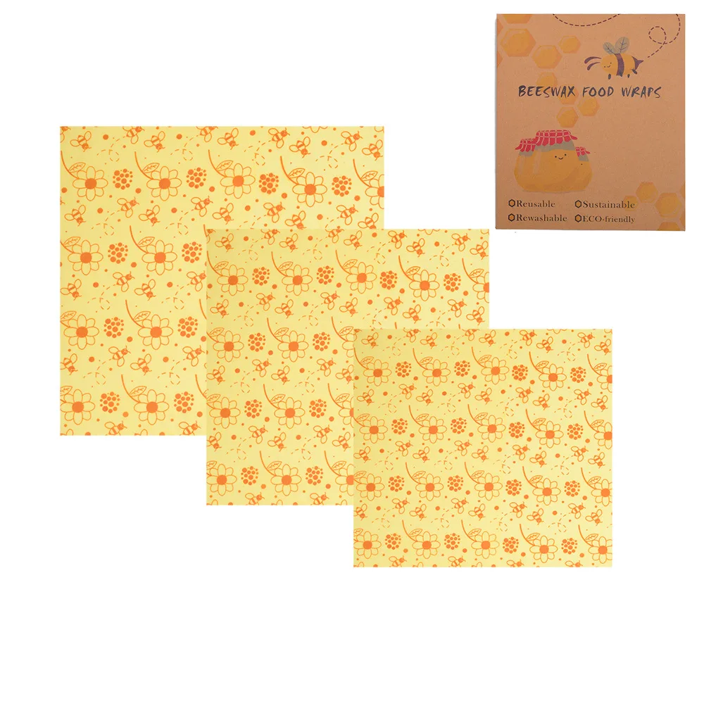 Beeswax Food Wrap Reusable Silicone Wrap Seal Food Fresh Keeping Wrap Lid Cover Stretch Vacuum Food Wrap Beeswax Cloth - Цвет: flower