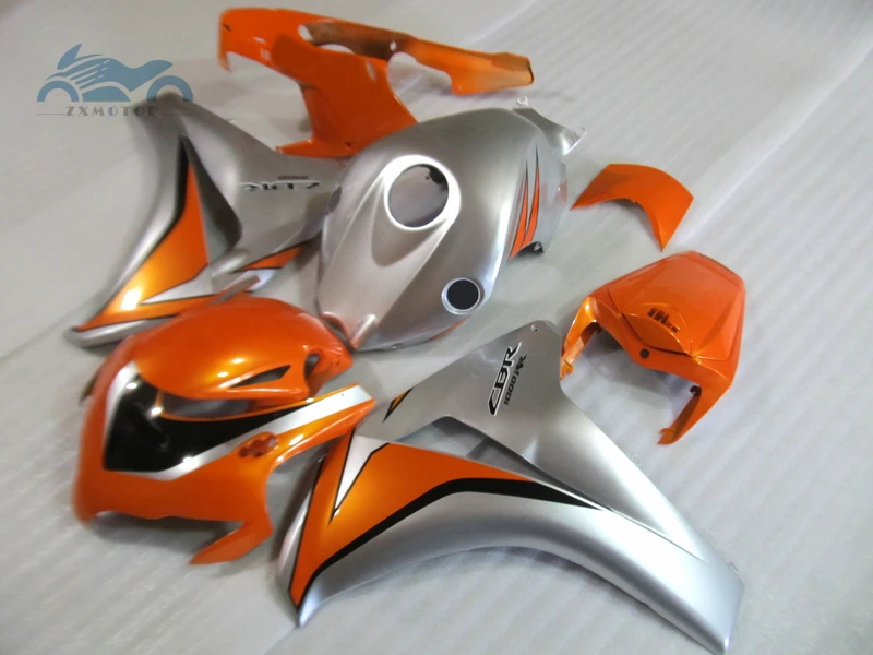 Обновите свой Комплект обтекателя впрыска, пригодный для Honda CBR1000RR 2008-2011 CBR 1000RR 08-11 серебристый Оранжевый Пластиковый обтекатель комплекты KQ11