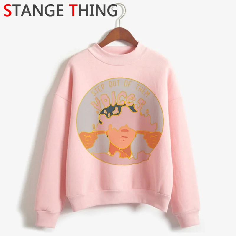 Stray Kids Miroh Harajuku Funny Cartoon Hoodies Women Turtleneck Kawaii Print I Am Who Sweatshirts Graphic Fashion Hoody Female - Color: H2908