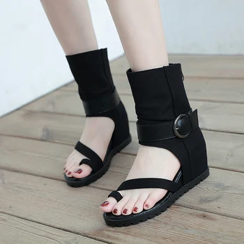 

Sandals Women Summer Platform Sandals Blue Cowboy Wedges Sandals Punk High-Top Shoes 7cm Heel Sandal Sandale Compense Femme