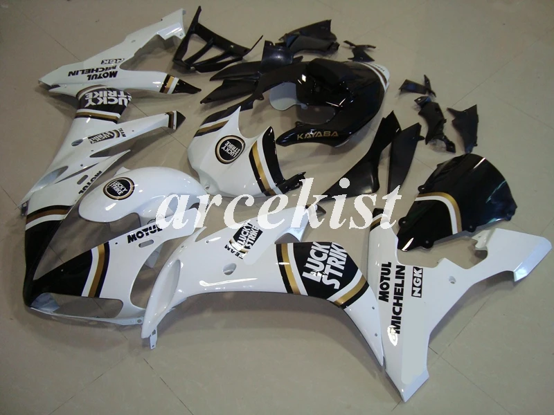 ABS литья под давлением полный обтекатель комплект подходит для YAMAHA YZF-R1 2004 2005 2006 YZF R1 04 05 06 YZF1000 на заказ белый