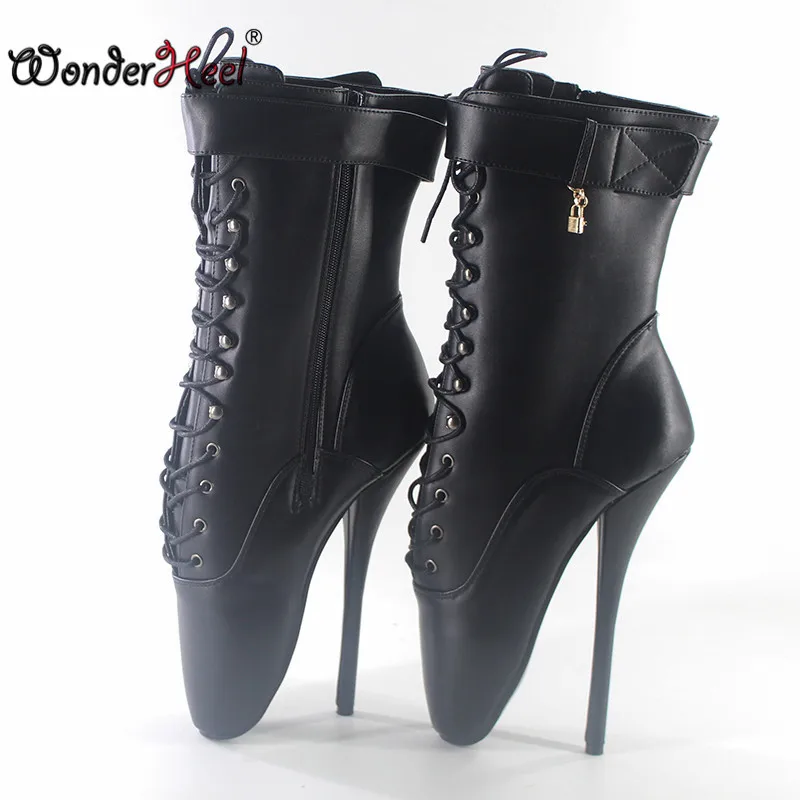 Wonderheel/хит продаж новые женские ботинки на шпильках 7 дюймов фиолетовые матовые