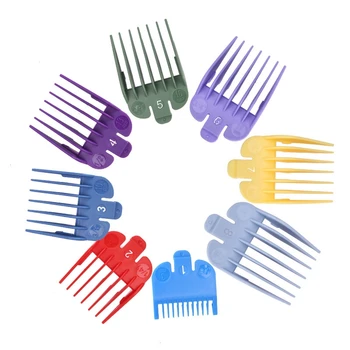 

Professional Hair Trimmer Limit Comb 8 Pcs Universal Hair Clipper Limit Combs Guide Guard Attachment Size Salon Styler Tools