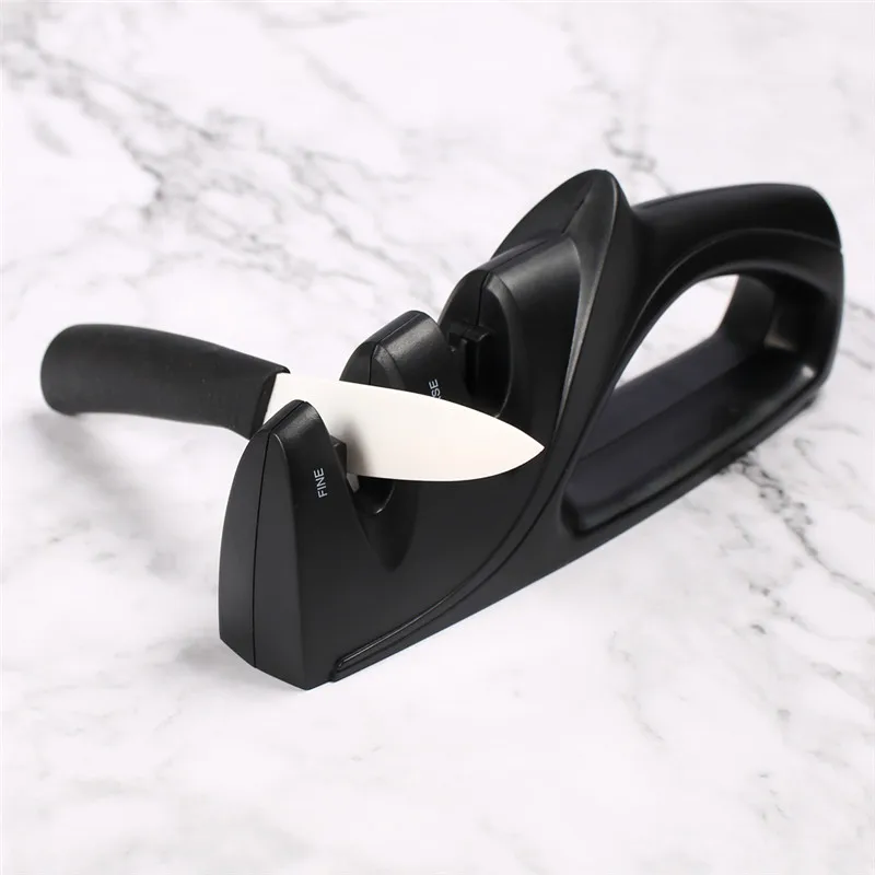 

Knife Sharpener 2 Stages Cutter wheel Kitchen Sharpening Stone Tungsten Diamond Ceramic Sharpener Tool