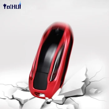 

For Tesla Model X Aluminum Alloy Car Key Holder Cover Case Remote Control Smart Key Shell Protector