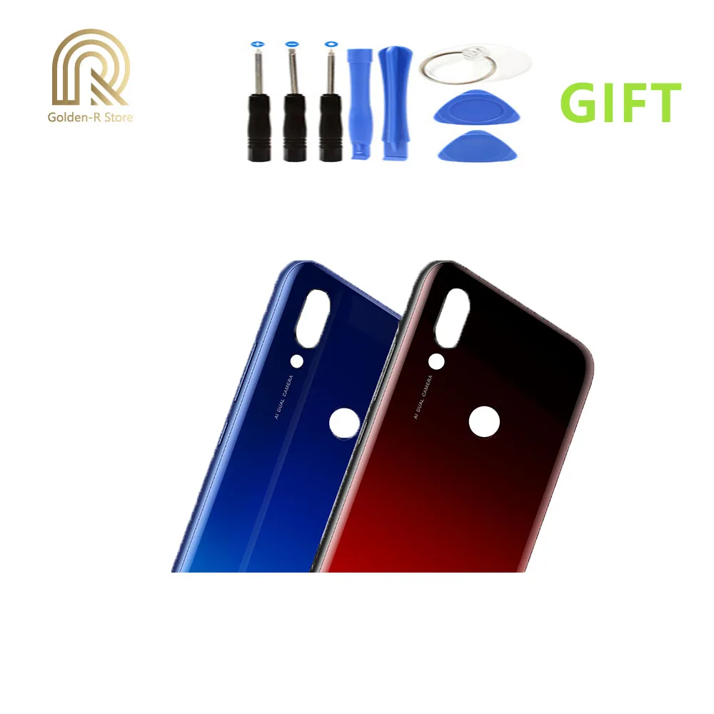 Оригинальный чехол для Xiaomi redmi 7 Задняя стеклянная панель Корпус задней двери