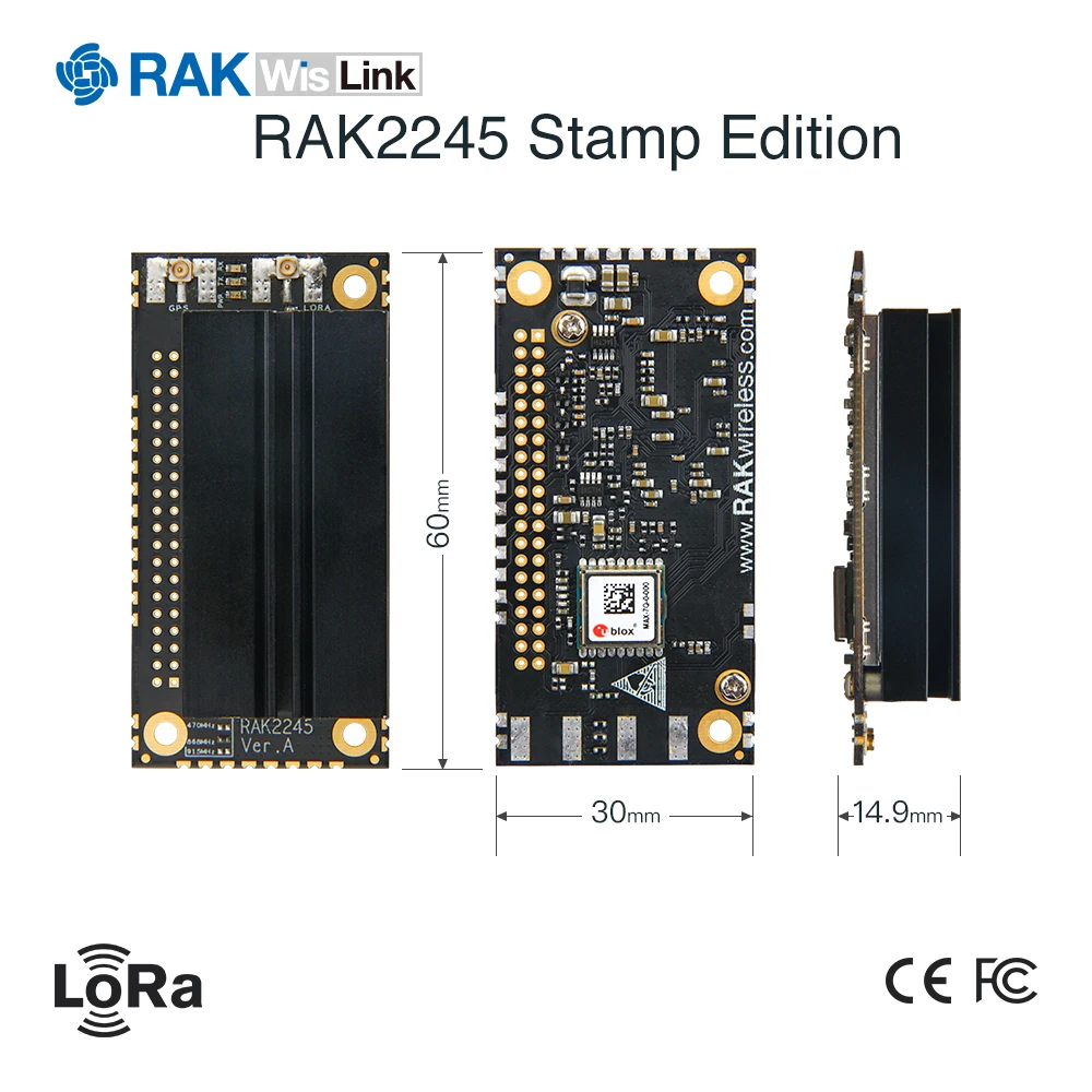 RAK Lora RAK2245 Stamp Edition, RAK831 концентратор модуль LoRaWAN шлюз iPEX Разъем RAKwireless Lora шлюз SX1301