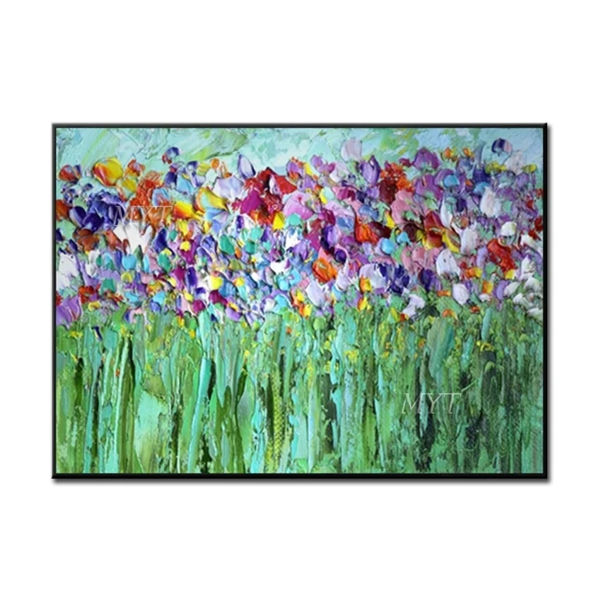 Большая распродажа 100% ручная работа современные абстрактные цветы картина