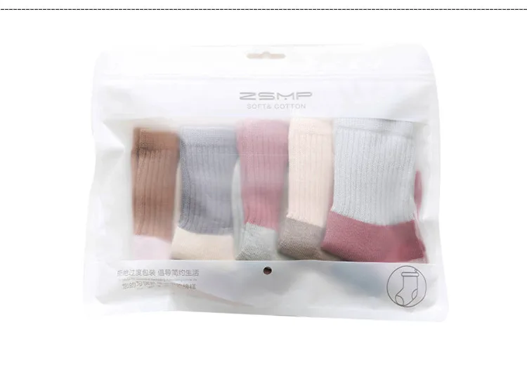 5pairs pack Autumn and winter1-12 year sock draw pink color matching boys socks baby socks