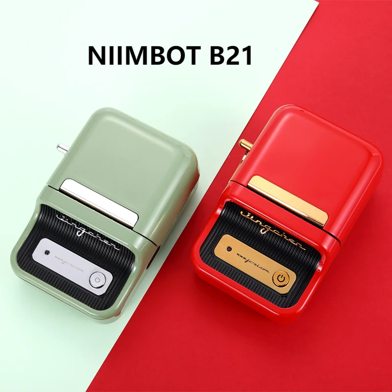 NIIMBOT B21 Wireless Thermal Printer, Portable Label Printer, Handheld, Barcode, Label Manufacturer Printers Coffee Printer