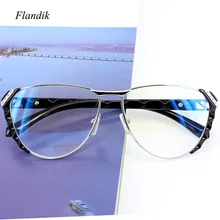 Кошачий глаз, полуоправа, роскошные Кристальные очки для чтения, женские, анти-голубые лучи, ультралегкие, Пресбиопия, очки для чтения+ 1,00+ 1,50+ 2,00