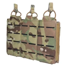 Warwolf Men's Outdoor Sports Camouflage Magazine Tactical Vest Accessories Open Three Magazine Bag