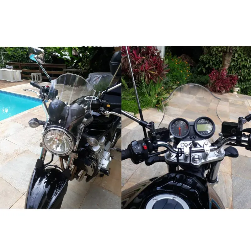Ветровое стекло экран для 1997-2006 Kawasaki ZR-7 750 F S ER-5 ER 500 A B C D Twister фара боковая Монтажная кронштейн