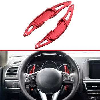 

For Mazda 3 6 MX5 MX-5 Aluminum Steering Wheel Gear Shift Paddle Extension Accessories Red