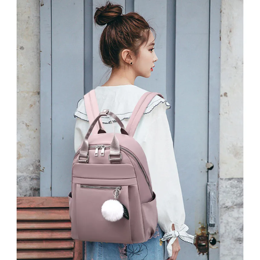 FENGDONG Mochila De Viaje Mochila De Nailon Resistente Al Agua De Negocios Casual Daypack 17.3" Mochila Para Computadora Portátil, Verde Claro