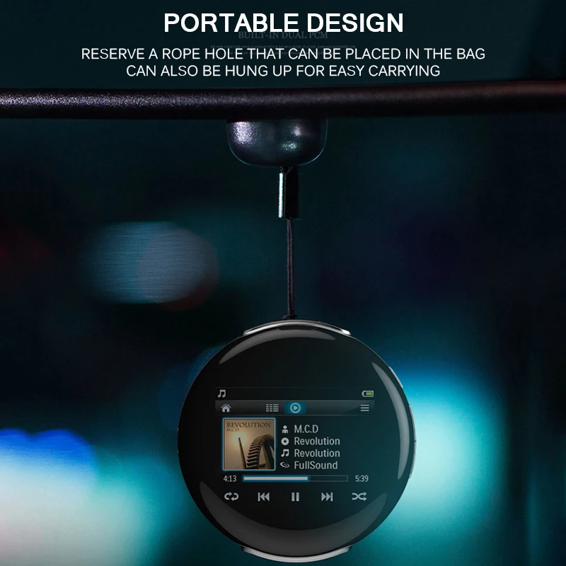 Круглый mp3-плеер Модный Bluetooth спортивный мини MP3-плеер Портативный аудио 8 Гб со встроенным динамиком FM Электронная книга музыкальные плееры